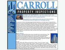 Tablet Screenshot of carrollpropertyinspections.com